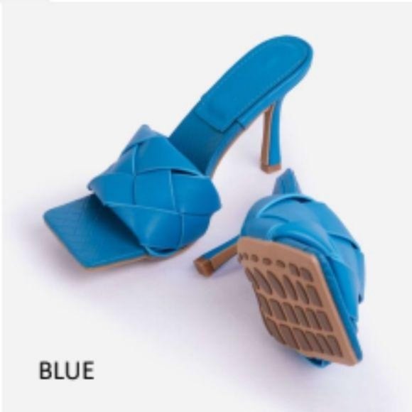 Woven Square Toe Mules – Nude - Picture 9 of 11